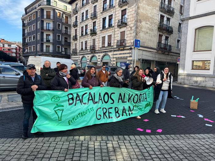 Bacalaos Alkorta enpresako langileek greba mugagabea hasi dute