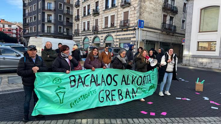 Bacalaos Alkorta enpresako langileek greba mugagabea hasi dute