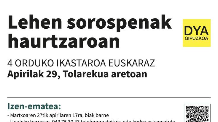 Ikastaroa: Lehen sorospenak haurtzaroan