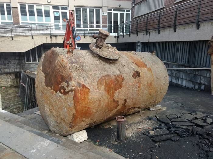 Lurrazpiko sekretuak bistaratu ditu Merkatu Plazako obrak