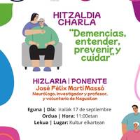 Hitzaldia: 'Demencias, entender, prevenir y cuidar'