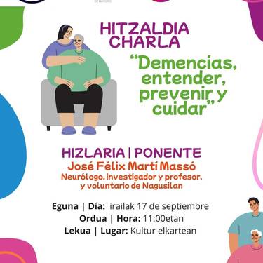 Hitzaldia: 'Demencias, entender, prevenir y cuidar'