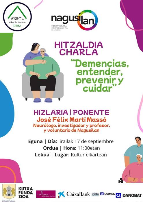 Hitzaldia: 'Demencias, entender, prevenir y cuidar'