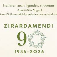 Zirardamendiko frontean eraildako gudarien omenezko ekitaldia