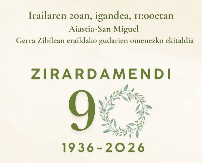 Zirardamendiko frontean eraildako gudarien omenezko ekitaldia