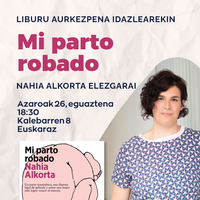 Liburu aurkezpena: "Mi parto robado"