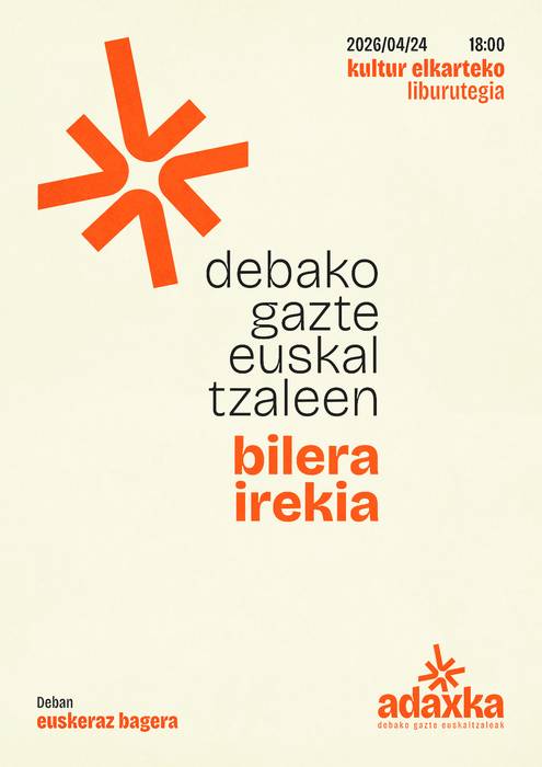Adaxka Debako gazte euskaltzaleen bilera irekia