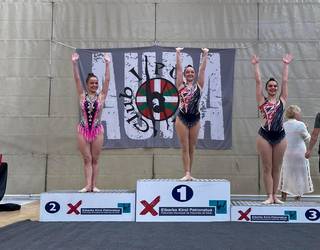 Zilarrezko eta brontzezko domina bana lortu ditu Uxue Etxeberriak Gipuzkoako gimnastika erritmikoko txapelketan