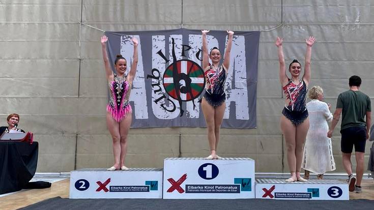 Zilarrezko eta brontzezko domina bana lortu ditu Uxue Etxeberriak Gipuzkoako gimnastika erritmikoko txapelketan