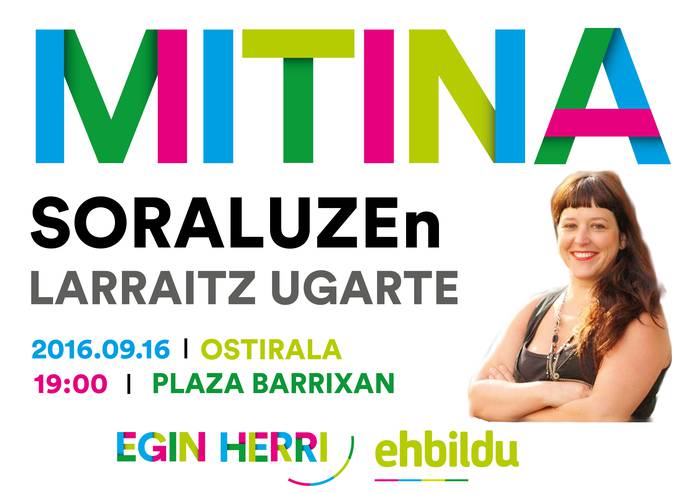 Mitina: Larraitz Ugarte (EH Bildu)