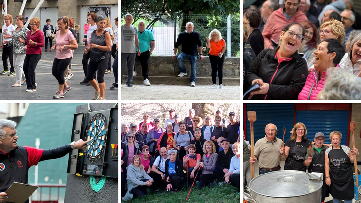 Gelditu barik ibili dira jubilatuak Nagusien Astean