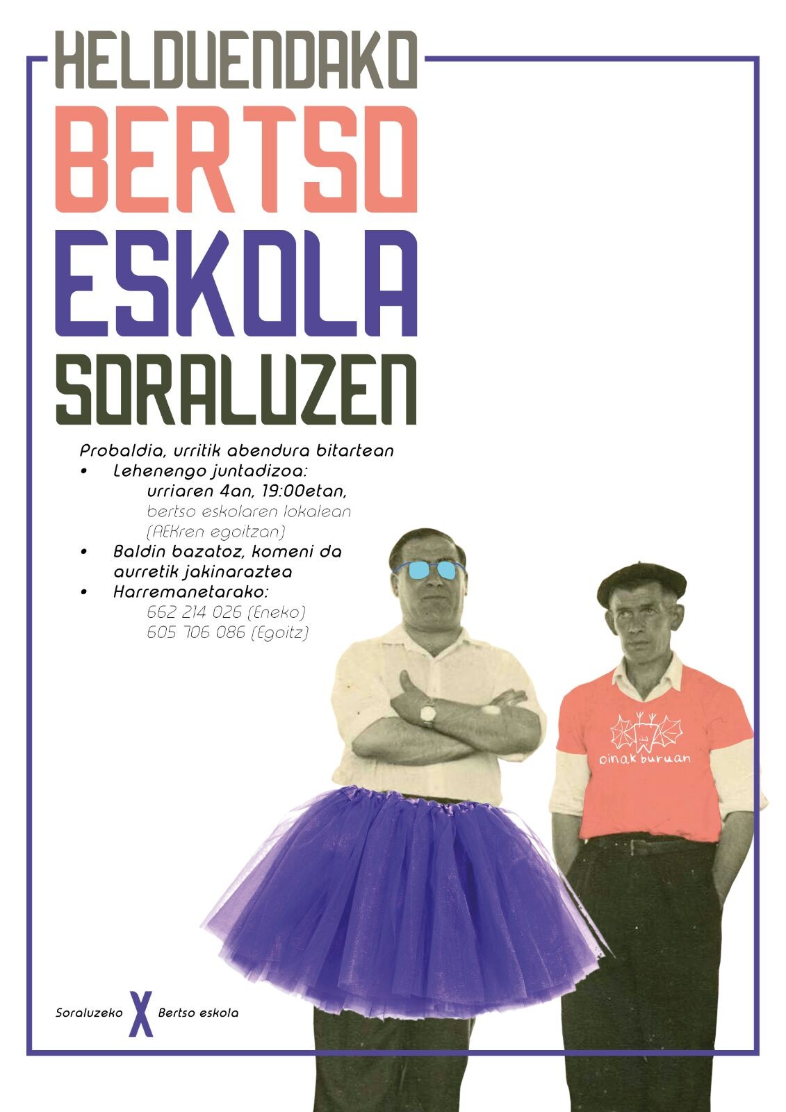 Helduendako bertso eskola abiatuko dute urriaren 4an 