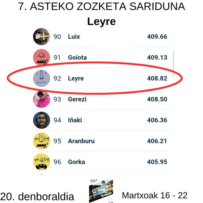 Egunean Behin (20) Ermuan:  7. astea