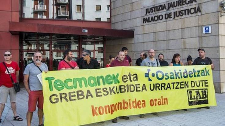 Tecman enpresak greba eskubidea urratu zuela ebatzi du Eibarko auzitegiaren epaiak