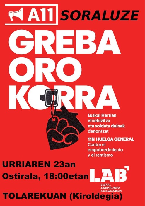 A11ko greba orokorrari buruzko informazioa