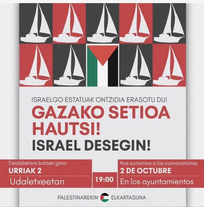 "Gazako setioa hautsi! Israel desegin!" mobilizazioa