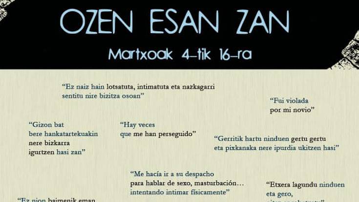 'Ozen esan zan' erakusketa ('Me Too')