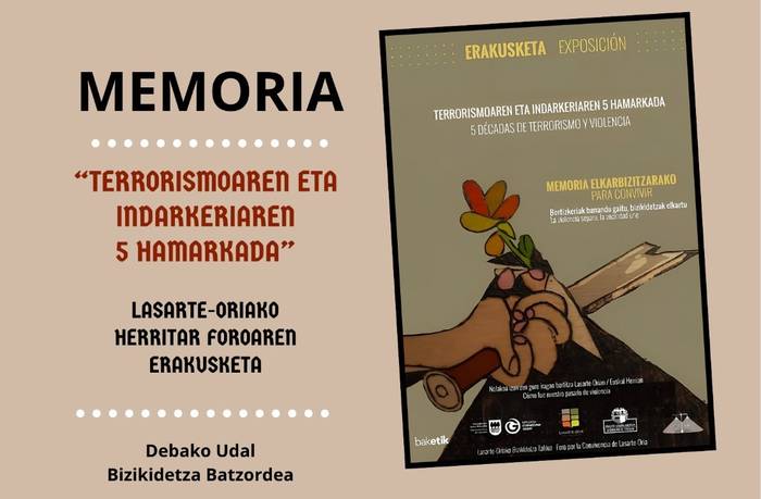Erakusketa: 'Terrorismoaren eta indarkeriaren bost hamarkada'