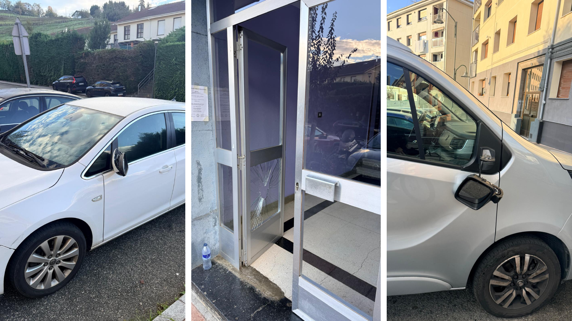 Hamabost auto eta atari bateko kristala kaltetu dituzte Urriko Jaien azken gauean