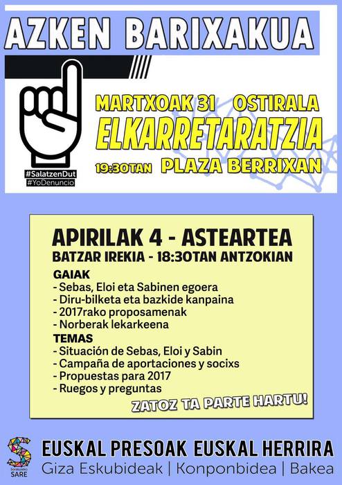 Elkarretaratzea: Presoen eskubideen alde