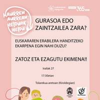 'Haurren aurrean helduok heldu' ekimenaren aurkezpena