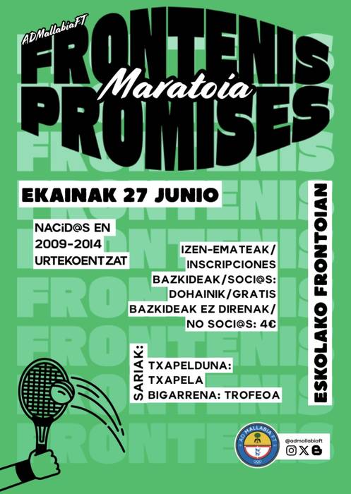 Frontenis Promises maratoia