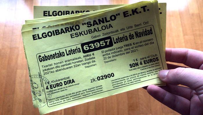 Urtarrilaren 12an hasiko dira ordaintzen Sanloren loterian egokitutako dirua