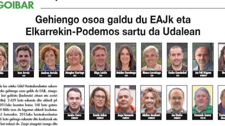 2019ko udal hauteskundeak: Elgoibarko eta Mendaroko emaitzak eta alderdien balorazioak