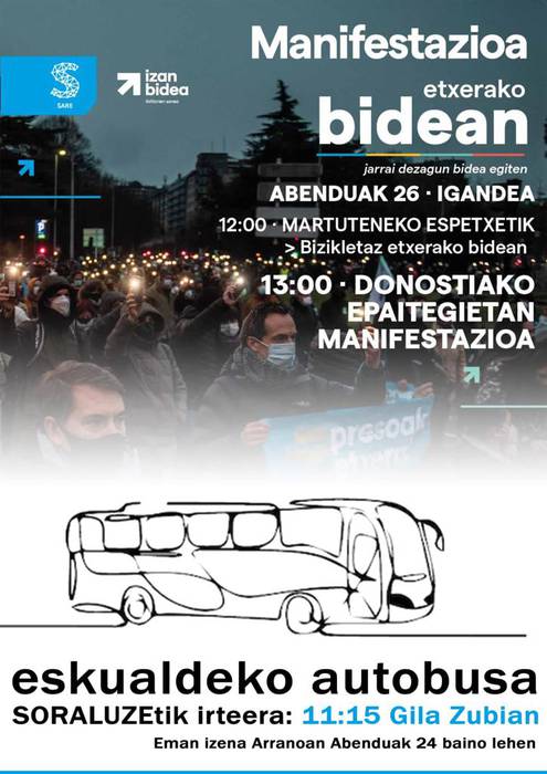 Autobusa Donostiako manifestaziora (Sare)