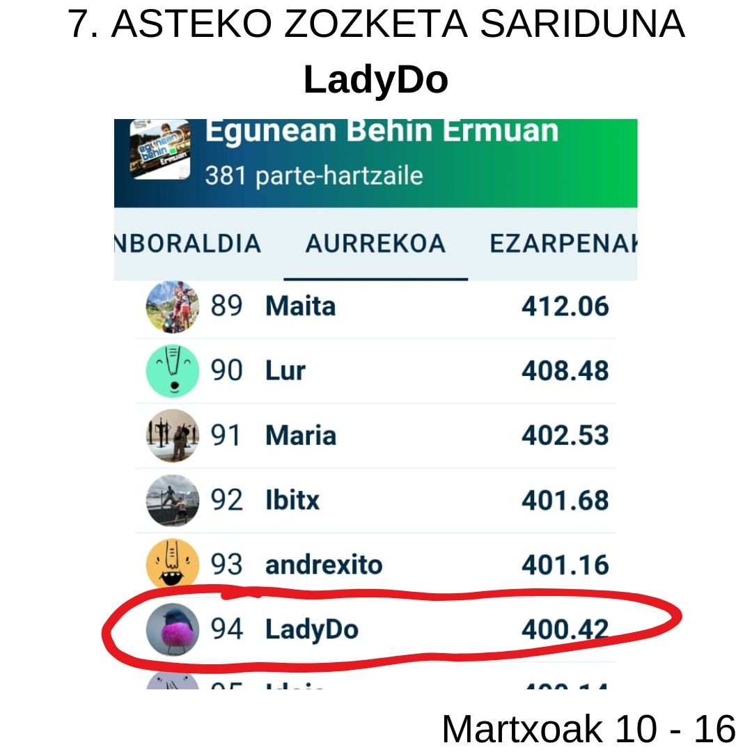 Egunean Behin (17) Ermuan: 7. astea