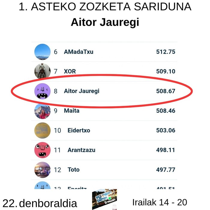 Egunean Behin (22) Ermuan: 1. astea