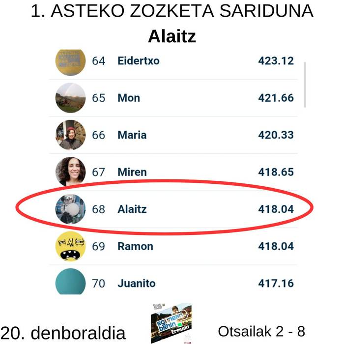 Egunean Behin (20) Ermuan: 1. astea