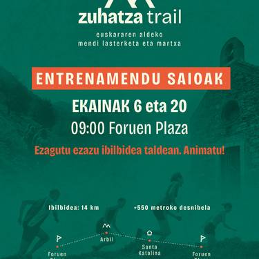 Zuhatza Trail prestatzeko entrenamendu saioa