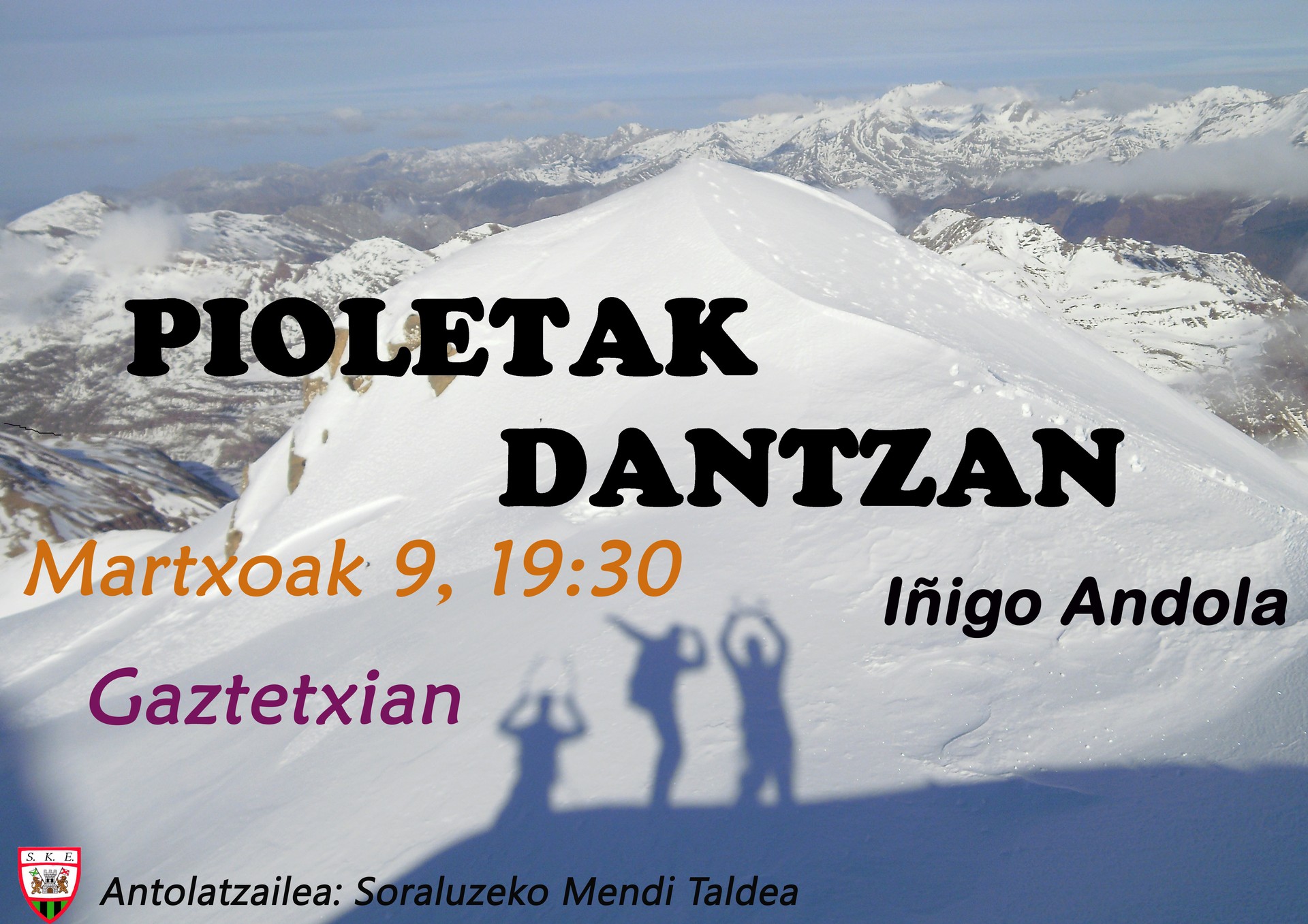 "Pioletak dantzan" hitzaldia, Iñigo Andola izotz eskalatzailearen eskutik