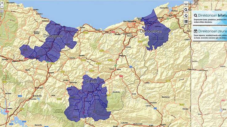 Debabarreneko enpresen mapa birtual berria osatu du Debegesak GIS teknologia erabiliz