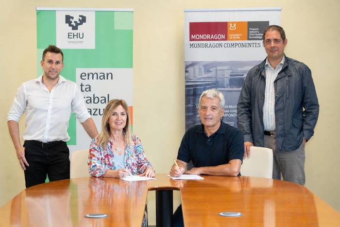 EHUk eta Mondragon Componentesek lankidetza estutu dute berrikuntza eta talentua sustatzeko