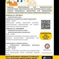 Suizidioaren prebentziorako eta osasun emozionala sustatzeko jardunaldia