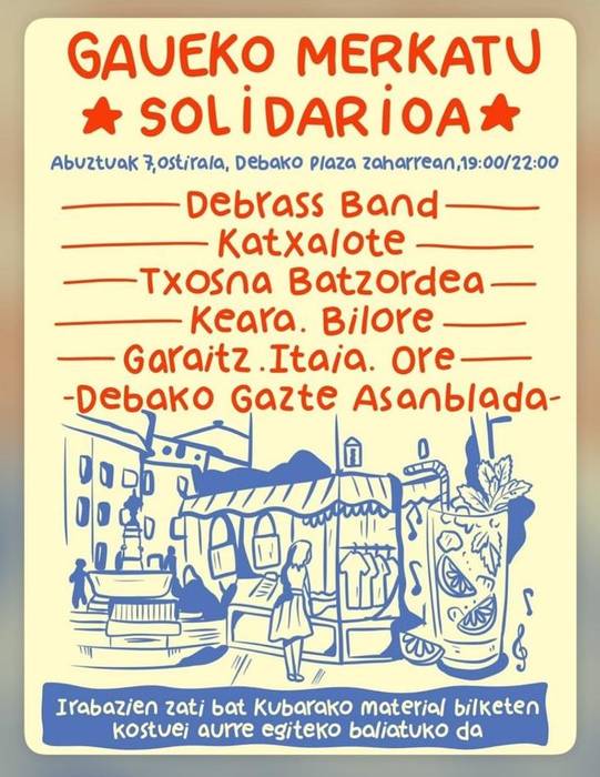 Gaueko merkatu solidarioa