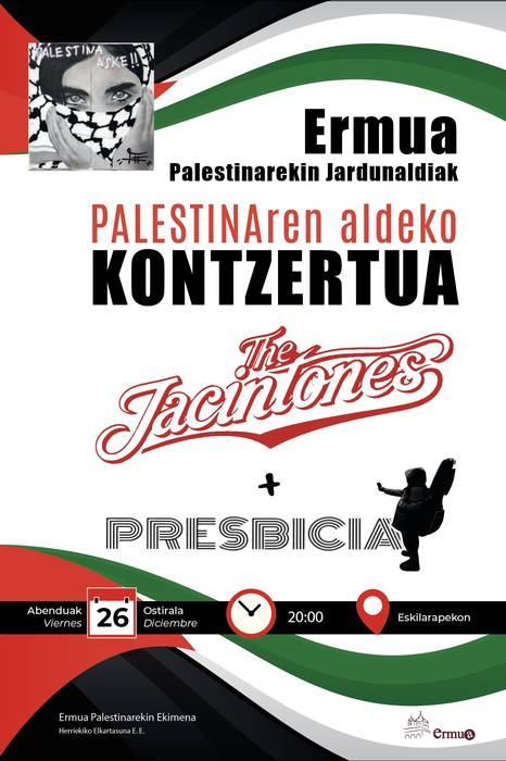 Palestinaren aldeko kontzertua: The Jacintones eta Presbicia