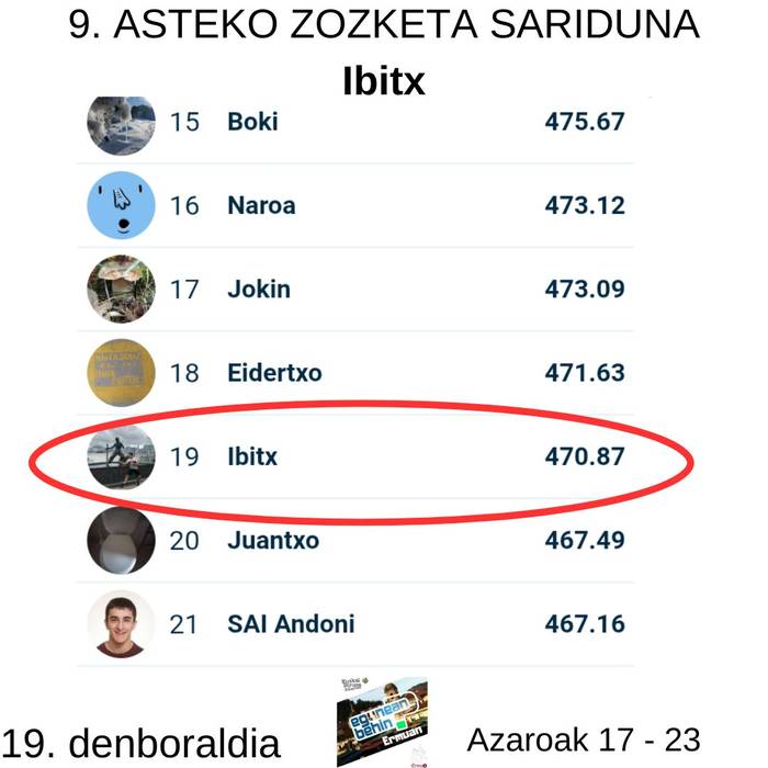 Egunean Behin (19) Ermuan: 9. astea