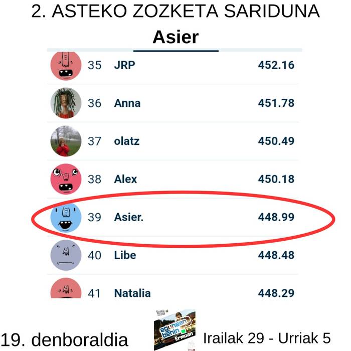 Egunean Behin (19) Ermuan:  2. astea