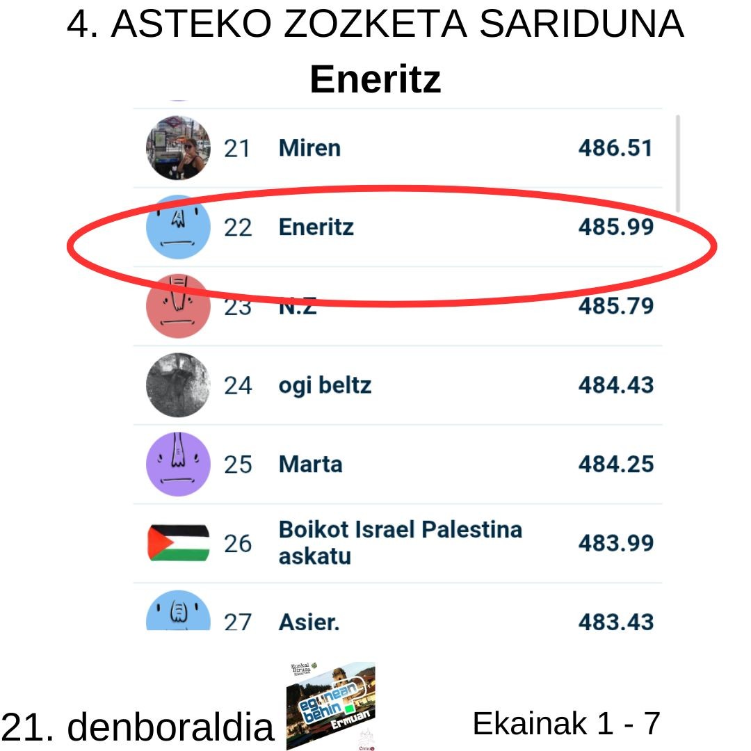 Egunean Behin (21) Ermuan: 4. astea