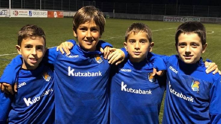 Elgoibarko futbolari gazteak Realarekin entrenatzen izan dira