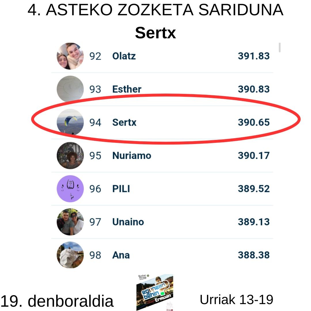 Egunean Behin (19) Ermuan: 4. astea