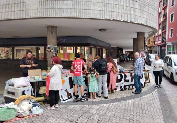 Katueder elkartekoek Azoka solidarioa antolatu dute zapaturako
