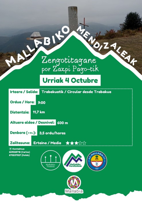 Zengotitagainerako igoera, Zazpi Pagotik