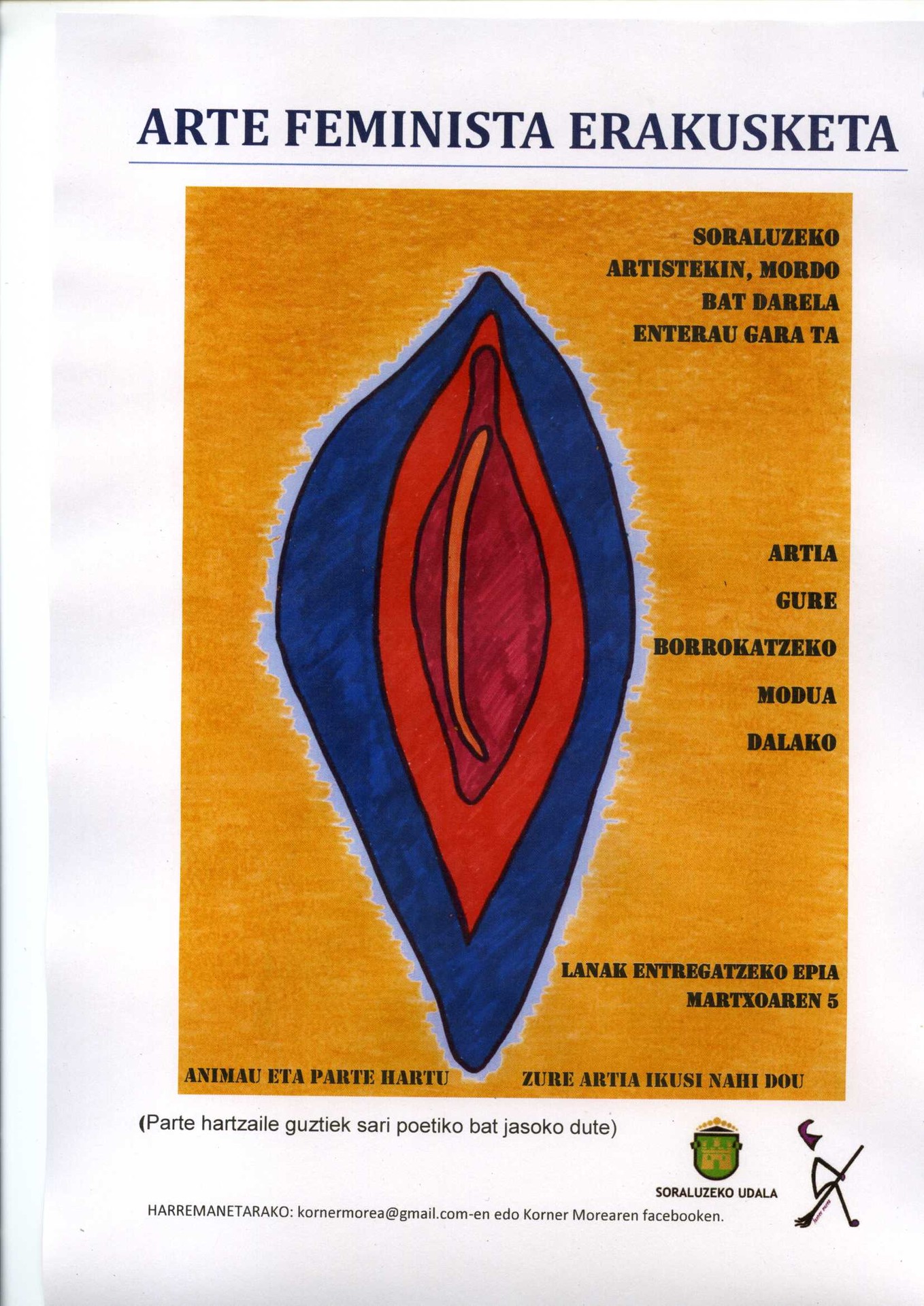 Arte erakusketa feminista osatzen laguntzeko deia herriko artistei 