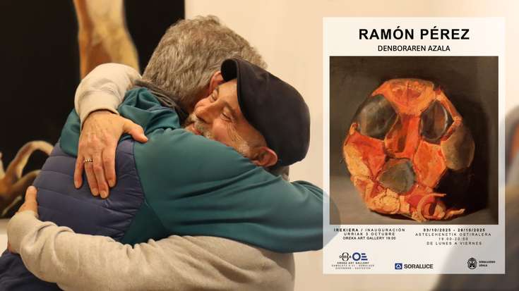 Aspaldiko lagun artean aurkeztu zuen Ramon Perez margolariak "Denboraren azala" bilduma