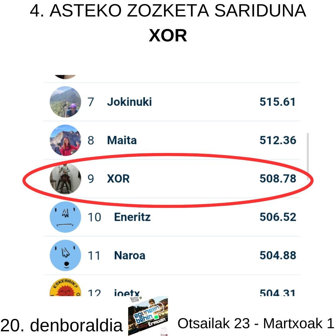 Egunean Behin (20) Ermuan: 4. astea