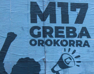 Goizetik arratsaldera arteko protesta ekintzak Ermuan, martxoaren 17ko greba egunean